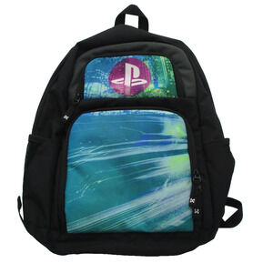 PlayStation Backpack Black Blue Gamer Laptop Bag Makerwear MW164-04004-SNPS